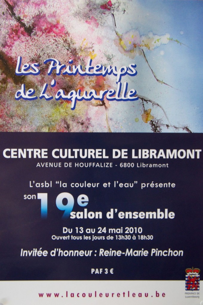 Exposition d'aquarelles à Libramont - 19e salon d'ensemble du 13 au 24 mai 2010
